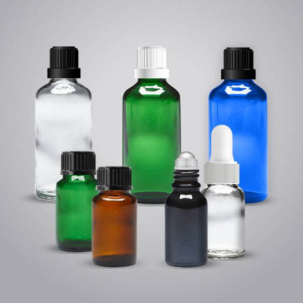 Small glass bottles