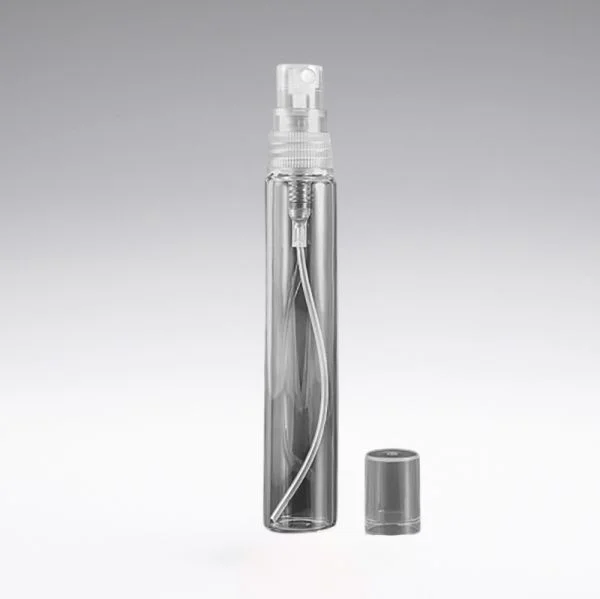10 ml Parfümtester aus Glas mit Sprayer und Überkappe transparent