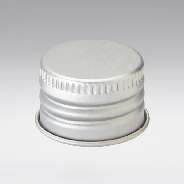 Tappo a vite in alluminio argento con inserto in PE 18/410