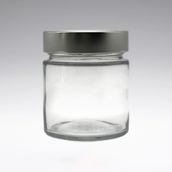 200 ml storage jars with aluminium screw-on lids, crystal clear