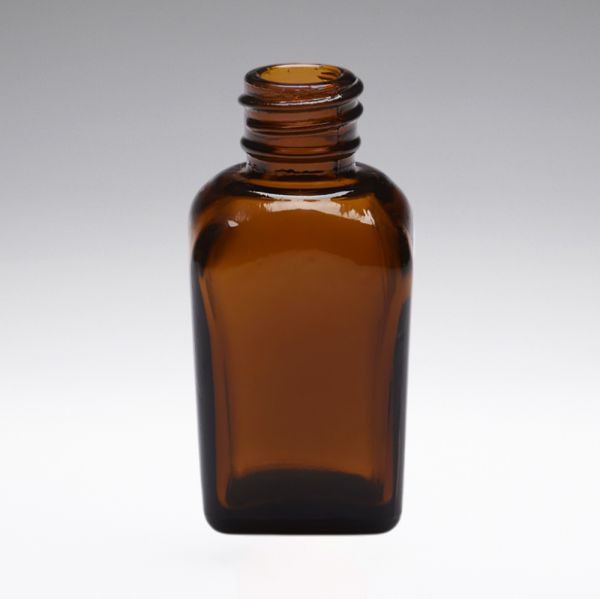 20 ml Glasflaschen quadratisch konisch braun DIN18