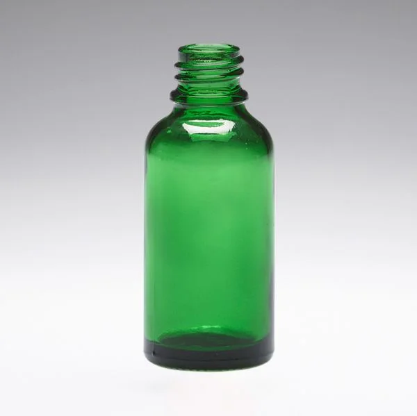 30 ml Glass bottles green DIN18