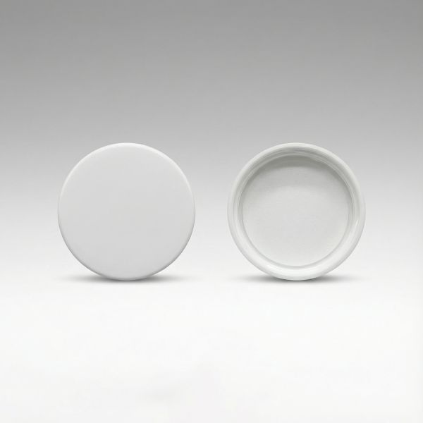 Schraubverschluss weiss glänzend mit PE-Schaumeinlage 38/400