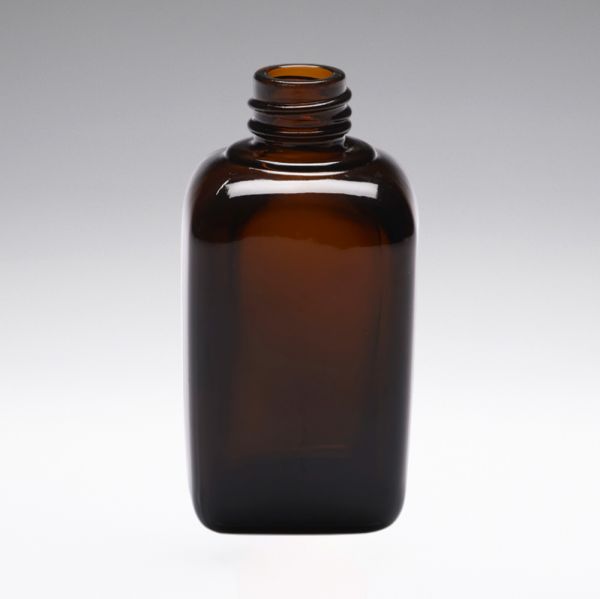 45 ml Glasflaschen quadratisch konisch braun DIN18