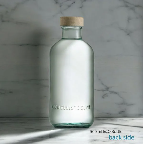 500 ml ecofriendly water bottle with wooden cap