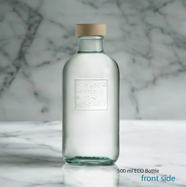 500 ml ecofriendly water bottle with wooden cap