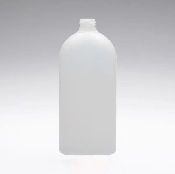 500 ml PE Flaschen oval transparent 24/410