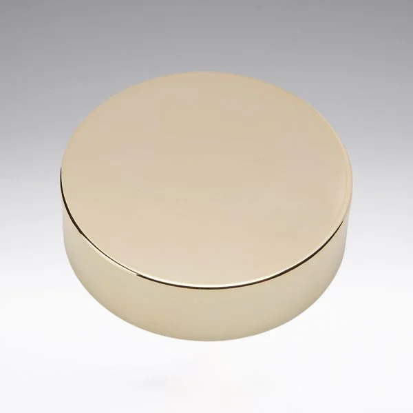Schraubverschluss gold mit PE Schaumeinlage und weisser Abdeckscheibe für 50 ml Glasdosen