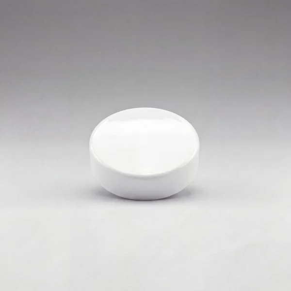 Screw cap glossy white with sealing liner 38/400