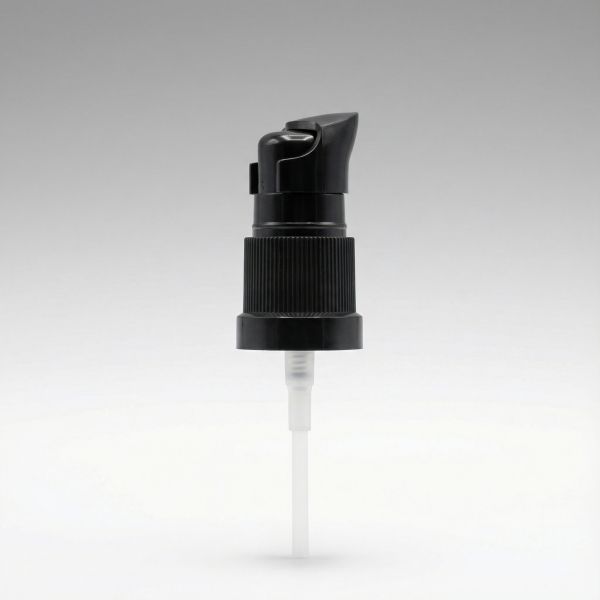 Lotionsspender mit Transportschutz schwarz mit Gewinde 18/410