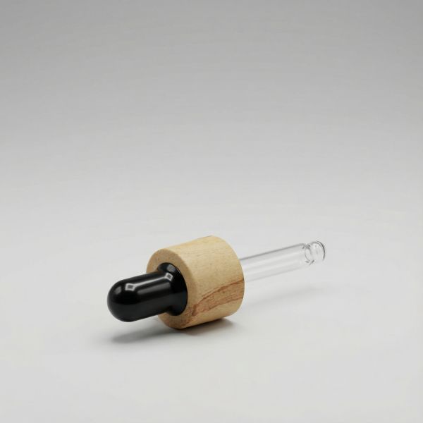 Holzoptik Pipette schwarz 59 mm 18/410