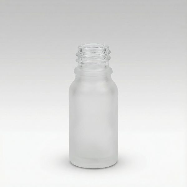 10 ml Glasflaschen transparent gefrostet DIN18