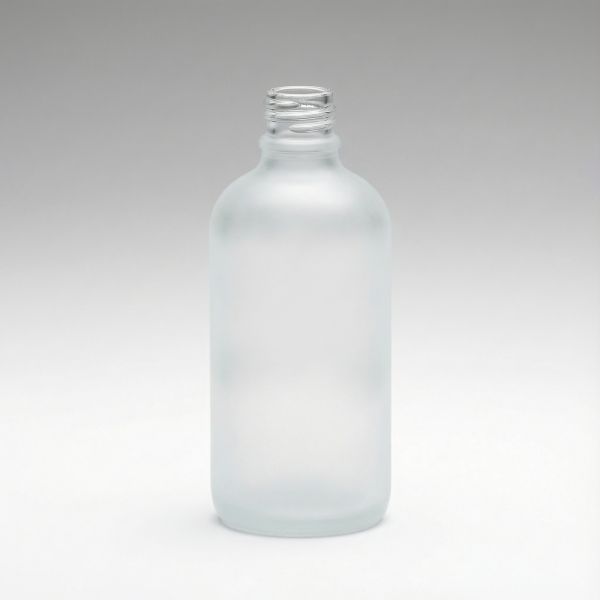 100 ml Glasflaschen transparent gefrostet DIN18