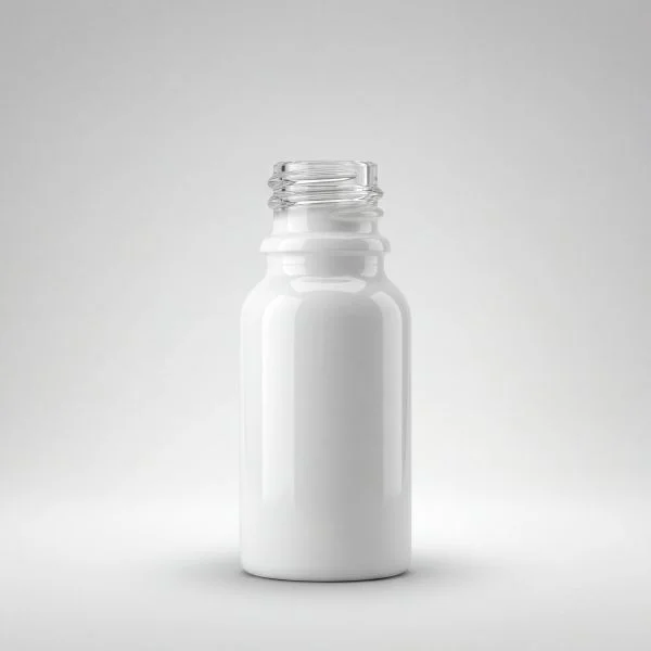 10 ml Glasflasche weiss DIN18
