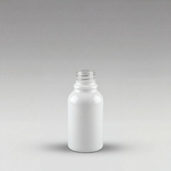 15 ml Glasflasche weiss DIN18