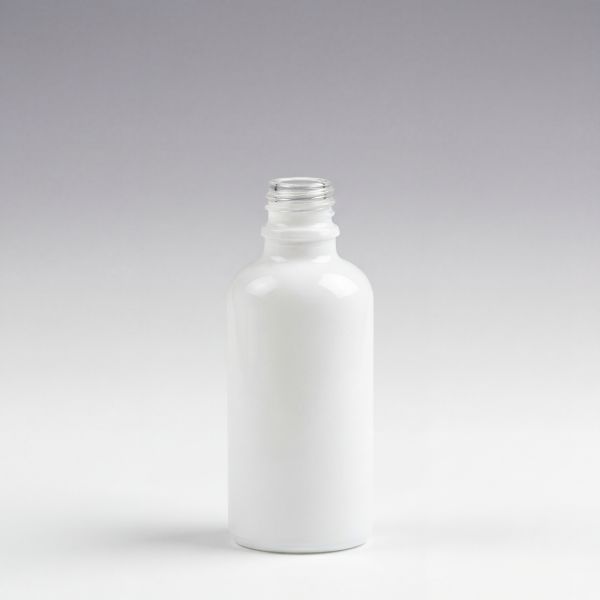 50 ml Glasflasche weiss DIN18