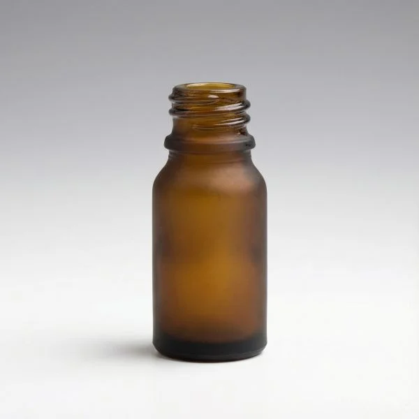 10 ml Bouteilles en verre marron dépoli DIN18