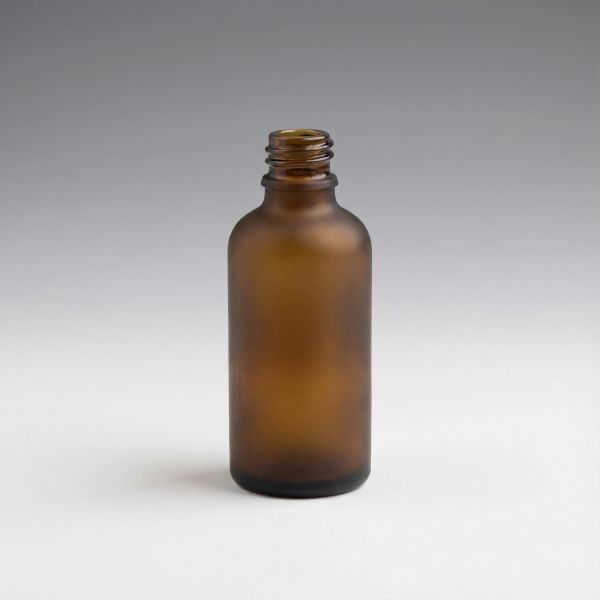 50 ml Glasflaschen braun gefrostet DIN18
