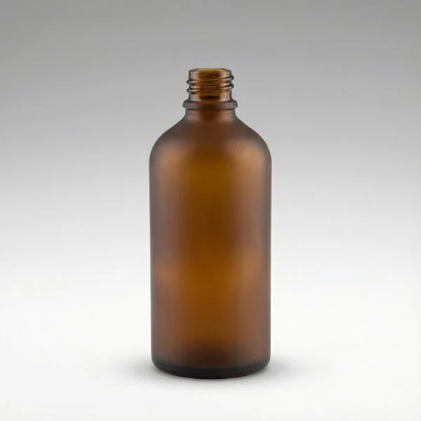 100 ml Glass bottles brown frosted DIN18