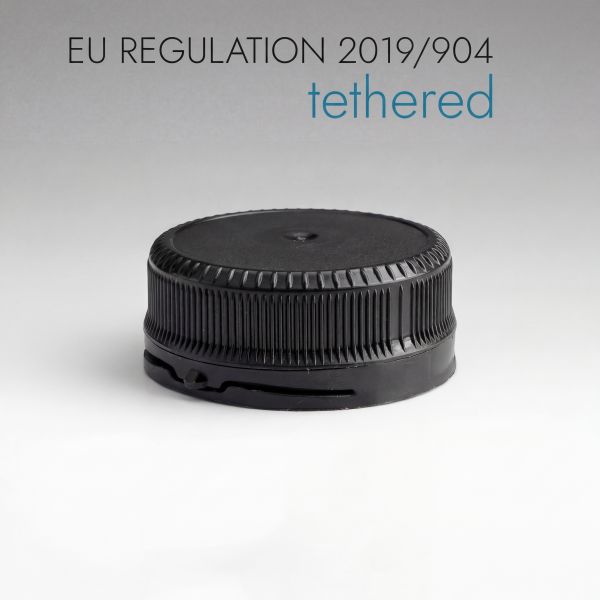 Hotfill Originalitätsverschluss schwarz 38mm 2-Start Tethered