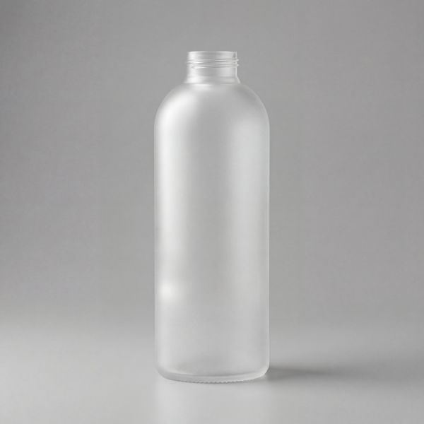 1000 ml Glasflasche weiss gefrostet aus 100 % Borosilikatglas