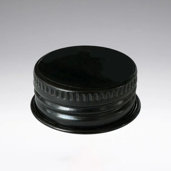 Tappo a vite in alluminio nero con inserto in PE 24/410