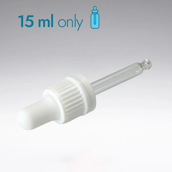 Dropper with first-opening guarantee white 59 mm 18/410