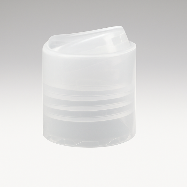 Disc-Top Schraubverschluss 24/410 weiss – Kunststoffverschluss für Shampoo- und Kosmetikflaschen (Art. 24410DT5)