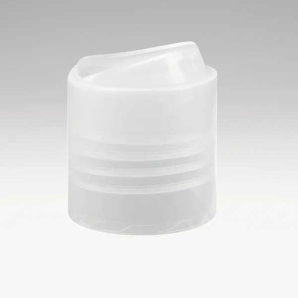 Disc-Top Schraubverschluss 24/410 weiss – Kunststoffverschluss für Shampoo- und Kosmetikflaschen (Art. 24410DT5)
