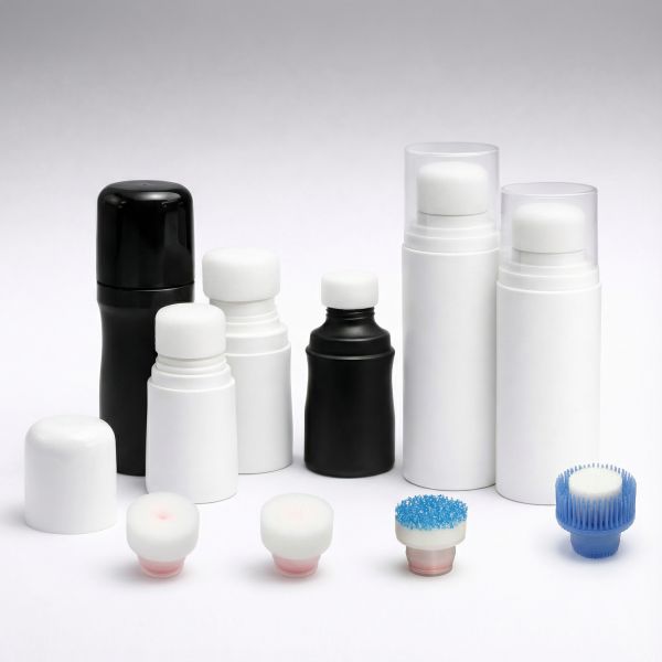 Schwammaufträger Prellverschluss transparent für Rundflasche 50ml/75ml