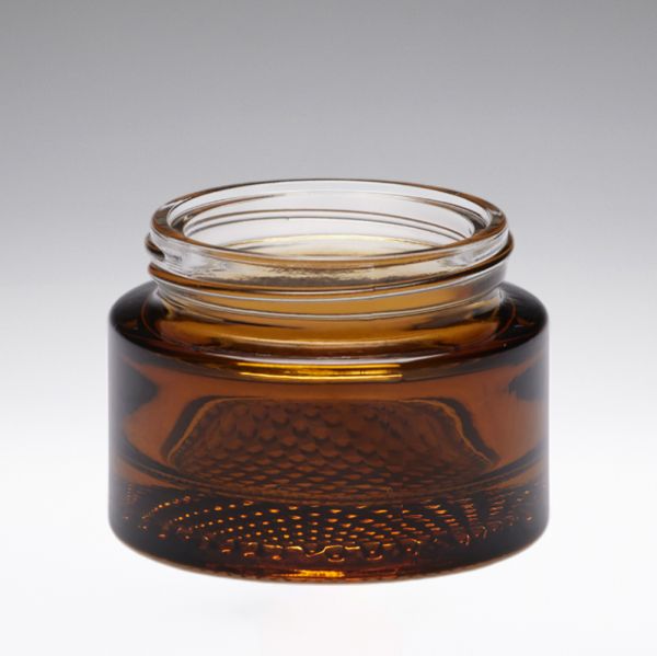 30 ml Kosmetiktiegel Glas braun