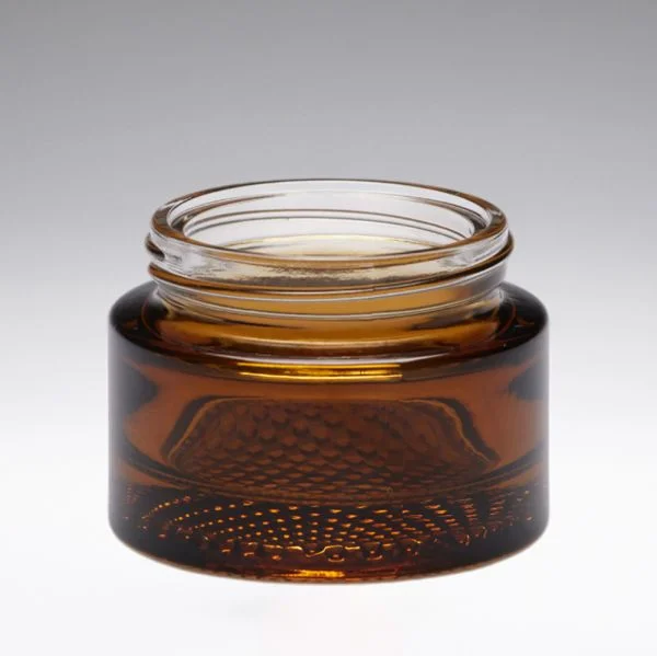 30 ml glass amber cosmetic jar