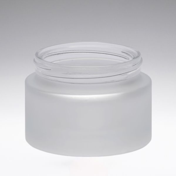 50 ml Kosmetiktiegel Glas gefrostet