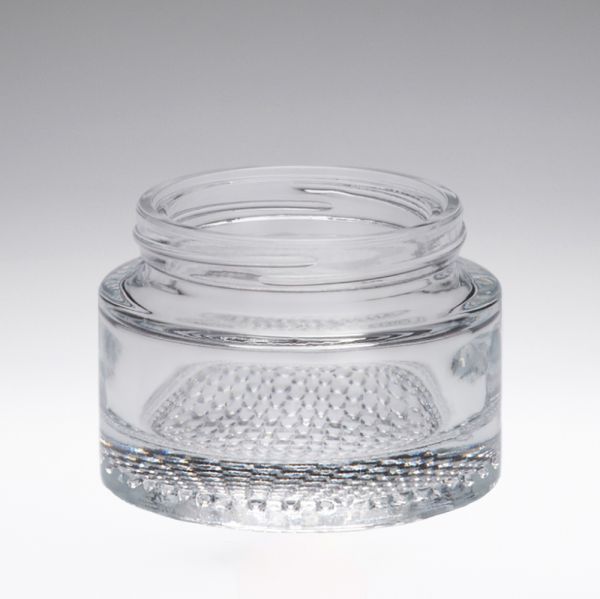 30 ml Kosmetiktiegel Glas glasklar