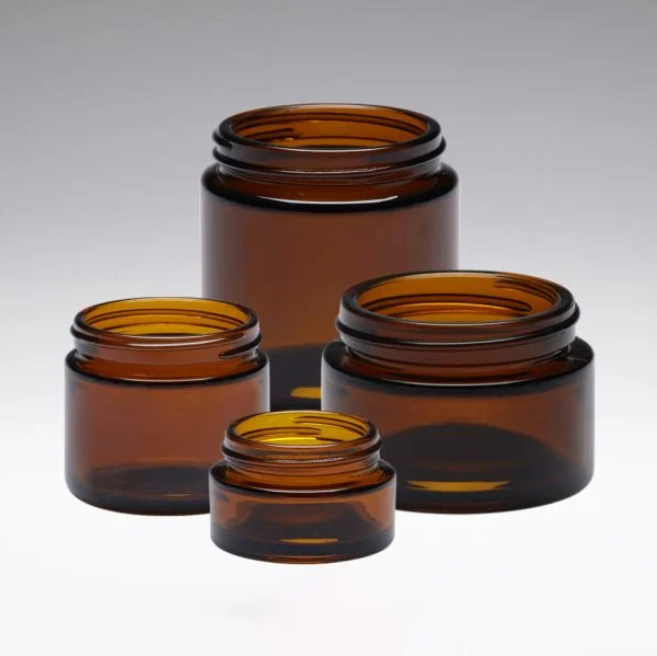 50 ml Tarros de vidrio para pomada marrón
