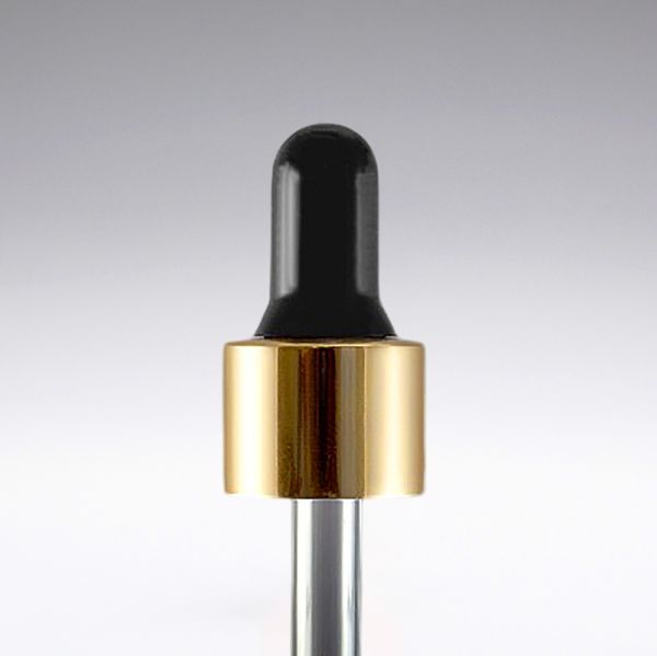 Pipette schwarz/gold 56 mm 18/410