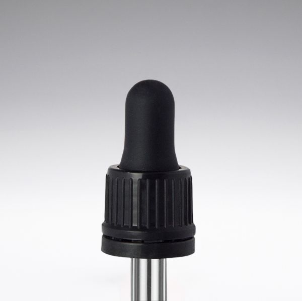 Pipette mit Erstöffnungsgarantie schwarz 84 mm 18/410
