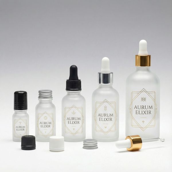 10 ml Glasflaschen transparent gefrostet DIN18