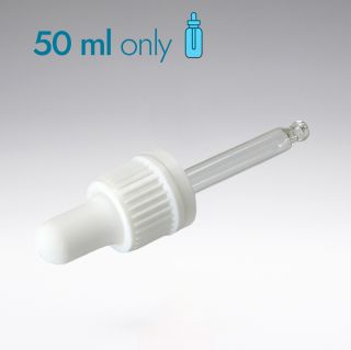 Pipette mit Erstöffnungsgarantie weiss 84 mm 18/410