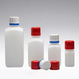 Tamper-evident cap, child resistant and degassing, red, DIN32E