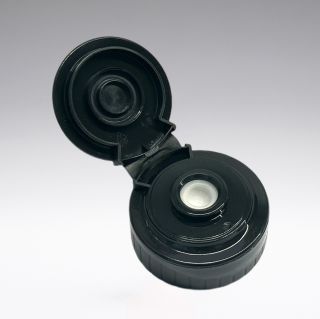 FlipTop Verschluss schwarz mit Membrane und Sealing Liner 38/400