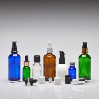 50 ml Glasflaschen weiss DIN18