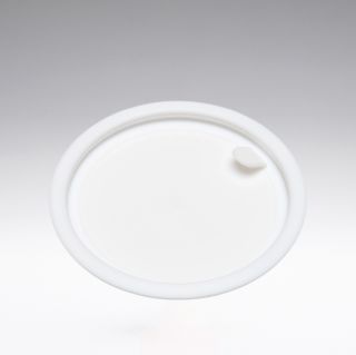 Aluminium Schraubverschluss mit PE Schaumeinlage und weisser Abdeckscheibe für 15 ml Glasdosen
