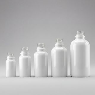 10 ml Glasflasche weiss DIN18