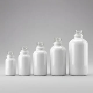 10 ml Glasflasche weiss DIN18