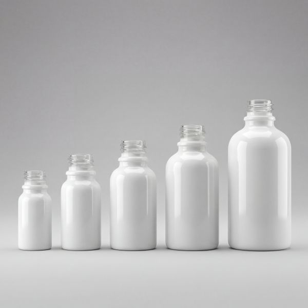 10 ml Glasflasche weiss DIN18