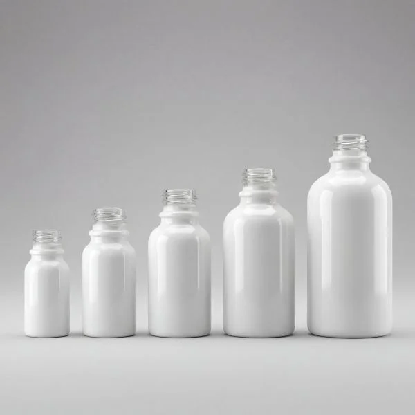 10 ml Glasflasche weiss DIN18